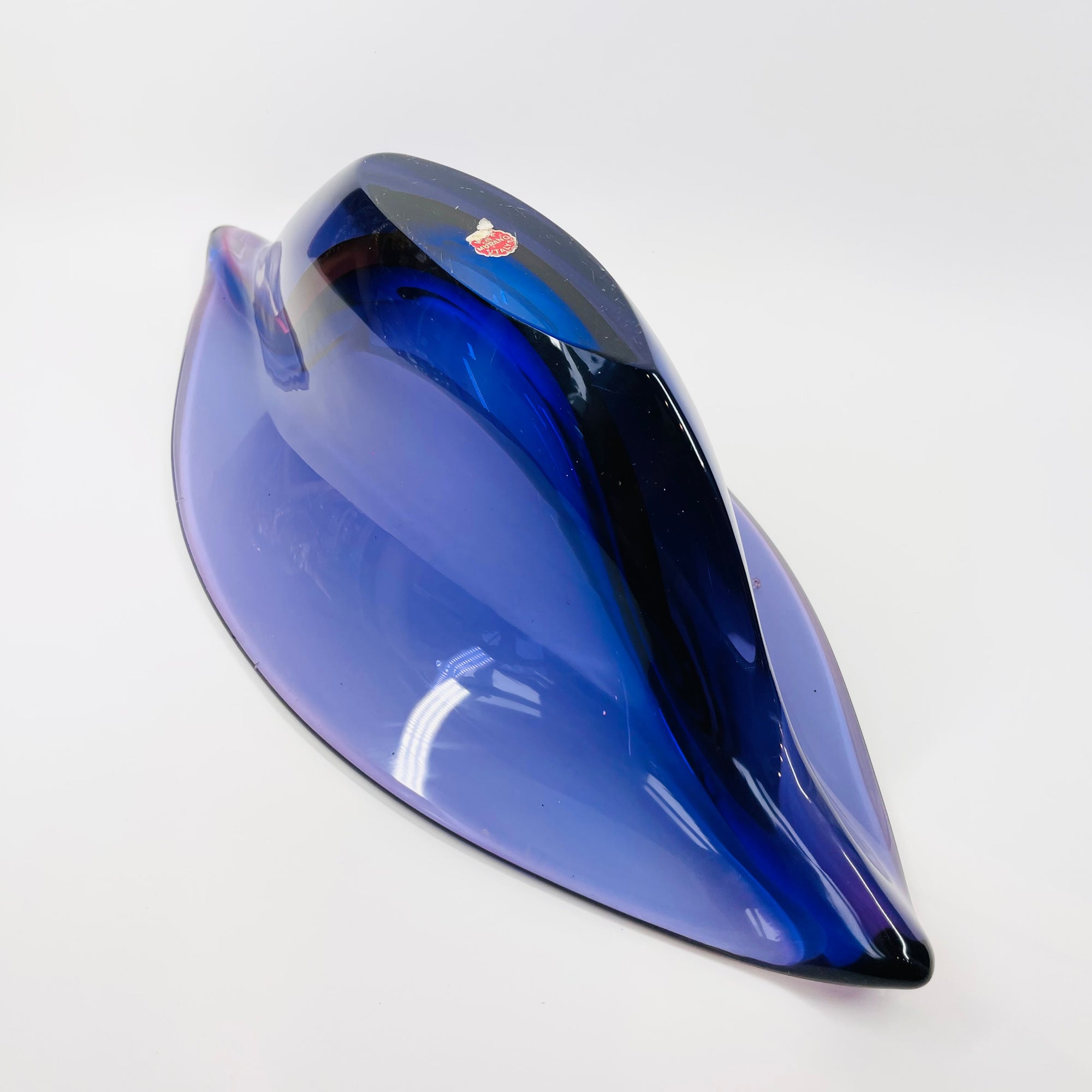 X-LARGE 1960s MURANO PURPLE PINK SOMMERSO GLASS BOWL