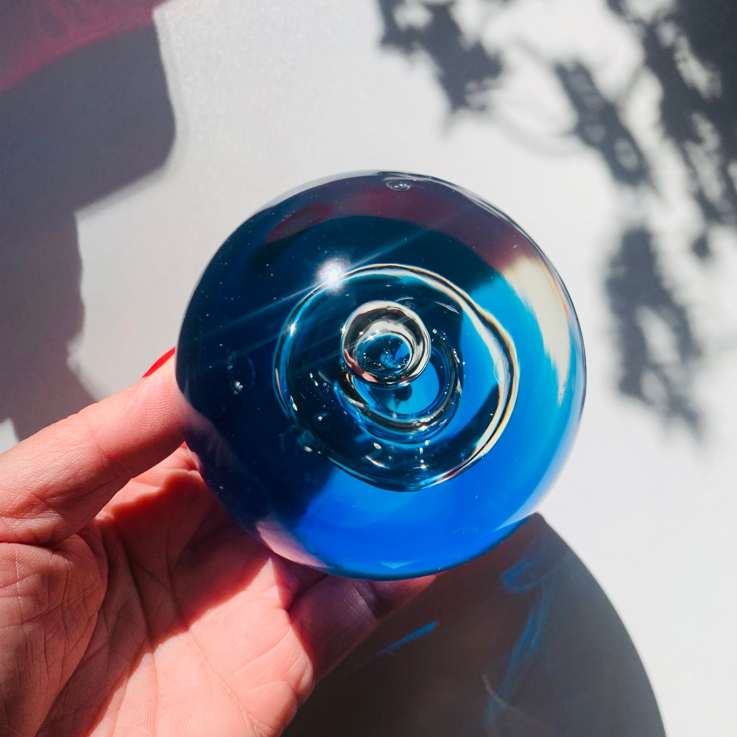 COBALT BLUE SPACE AGE PAPERWEIGHT