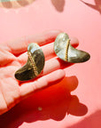 1980s FILIGREE BEAN CLIP ON EARRINGS