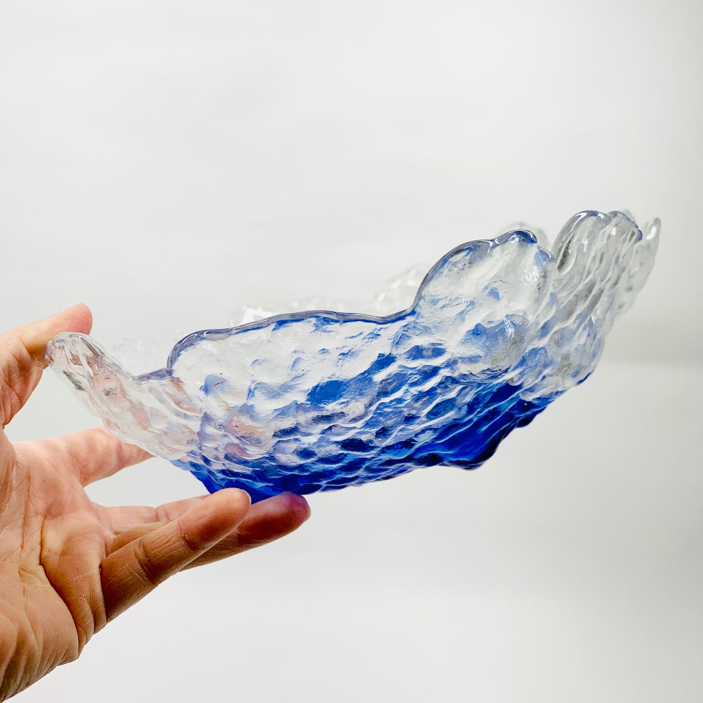 BLUE ICE GLASS BOWL