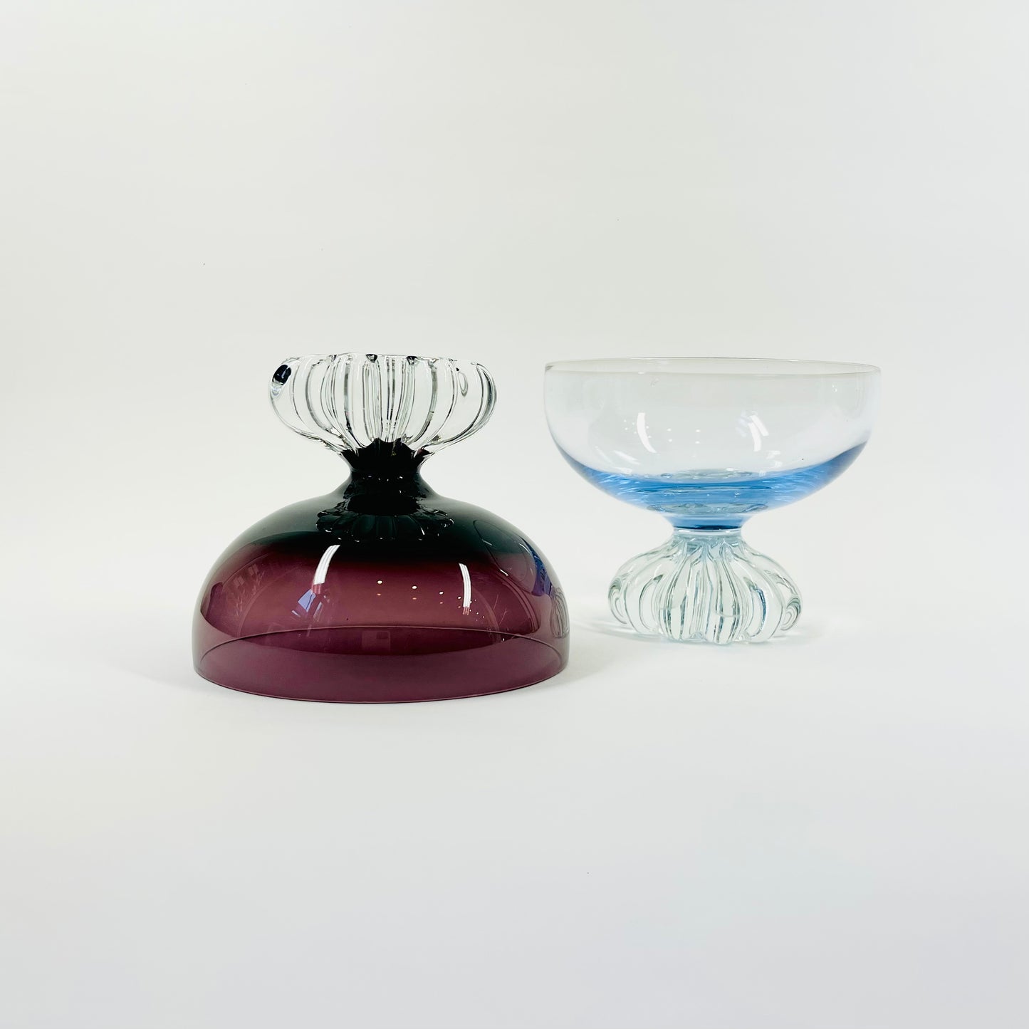 1970s SWEDISH ASEDA HARLEQUIN COUPE/DESSERT BOWLS