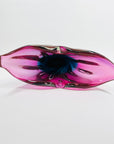 1970s JAPANESE PINK TEAL BLUE SOMMERSO GLASS FISHTAIL VASE
