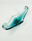 1950s MURANO TURQUOISE BLUE GLASS GONDOLA/ASHTRAY