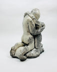 ABSTRACT CRACKLE POTTERY SCULPTURE
