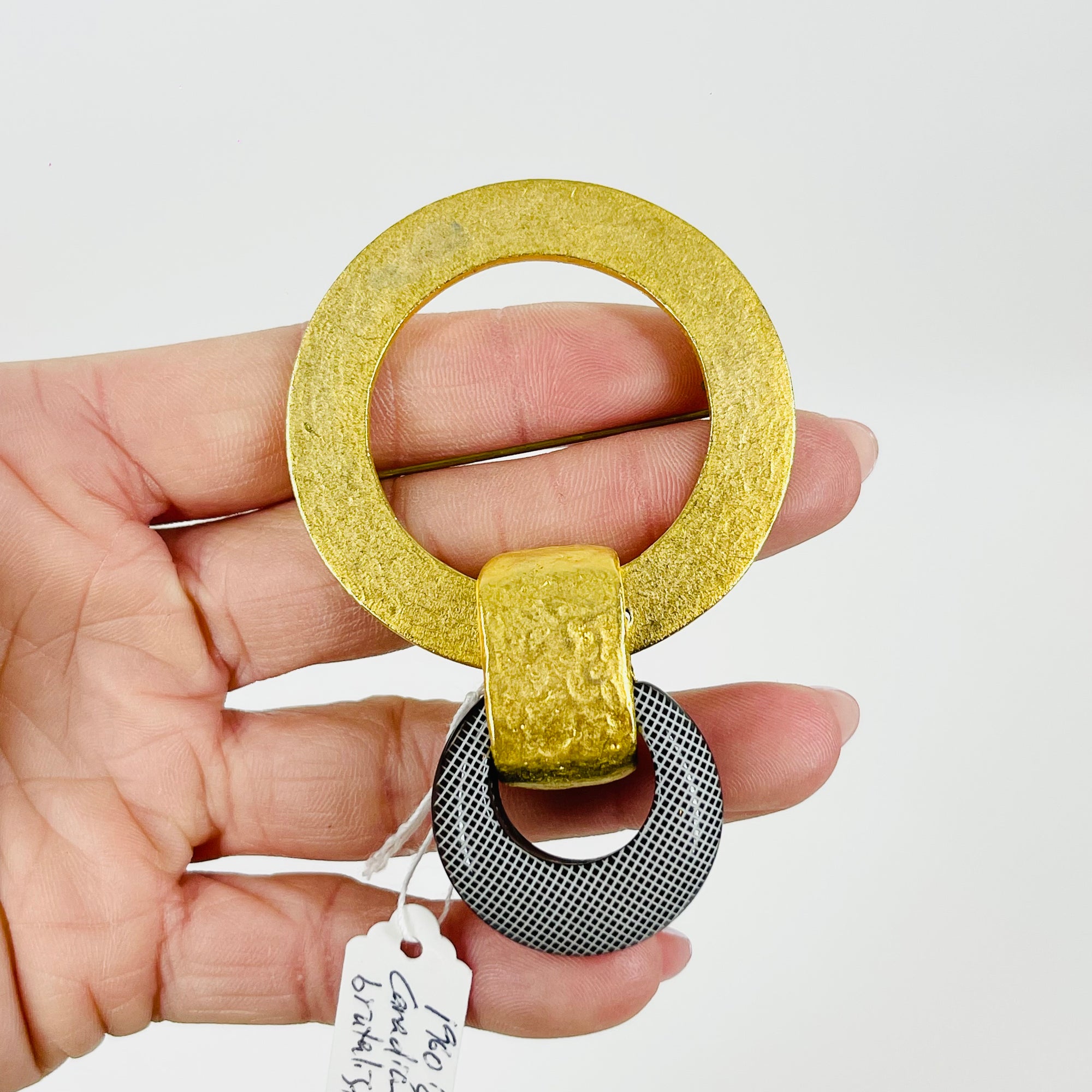 1970s CANADIAN BRUTALIST BROOCH BY MARTHA STURDY