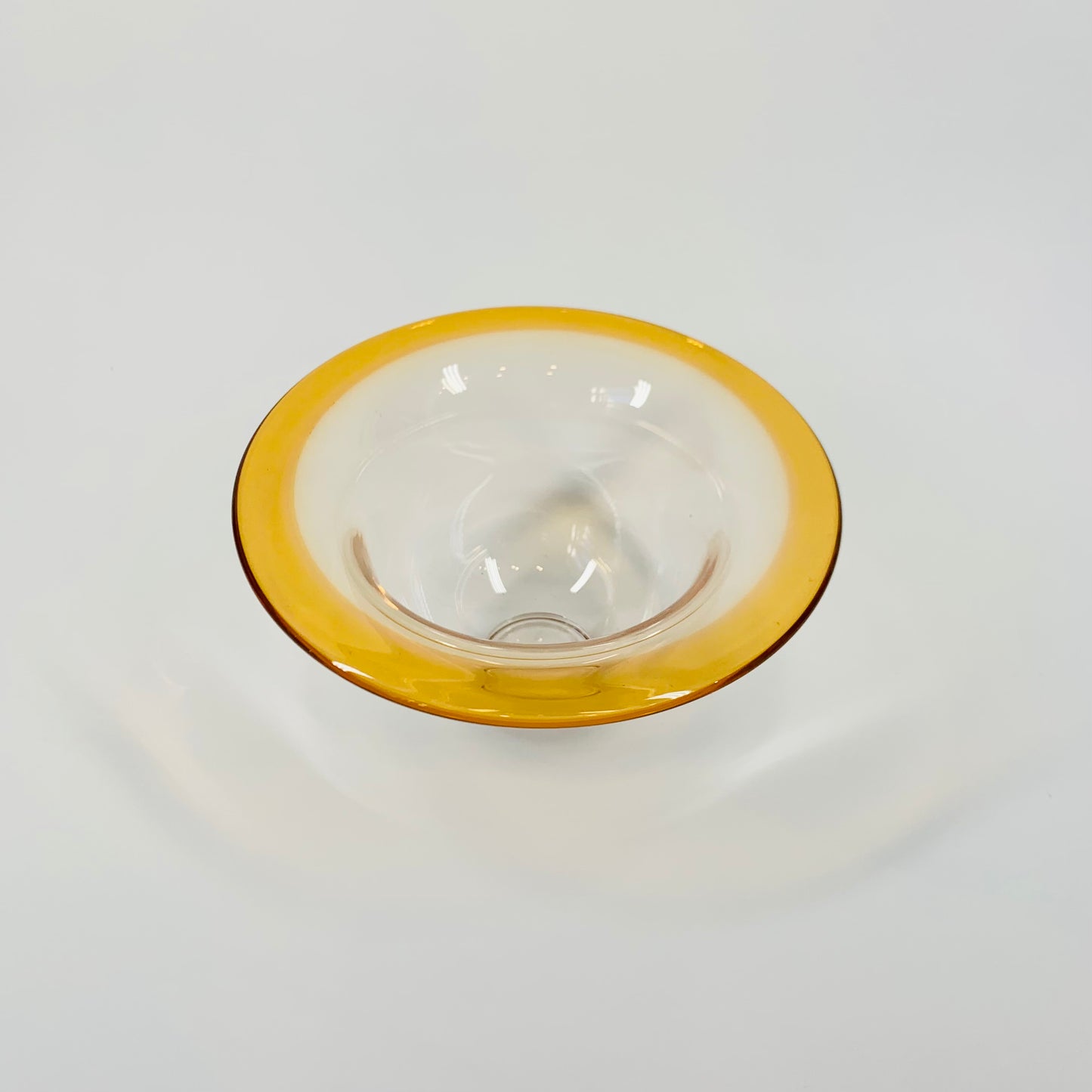 ORANGE RIM GLASS BOWL