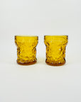 50s AMBER BARK TUMBLER GLASSES