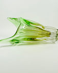 1970s JAPANESE LIME GREEN OMBRE SOMMERSO GLASS VASE