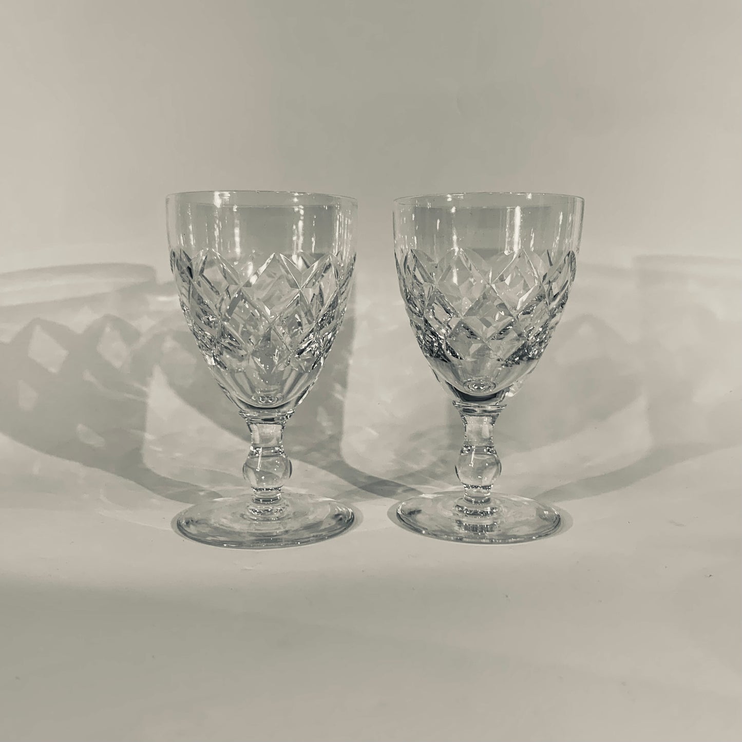 ANTIQUE CUT SCOTTISH CRYSTAL GLASSES