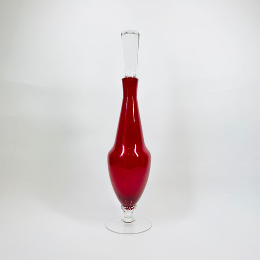 RUBY GLASS DECANTER