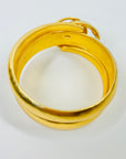 2000 CHANEL WHITE ENAMEL CC LOGO BANGLE