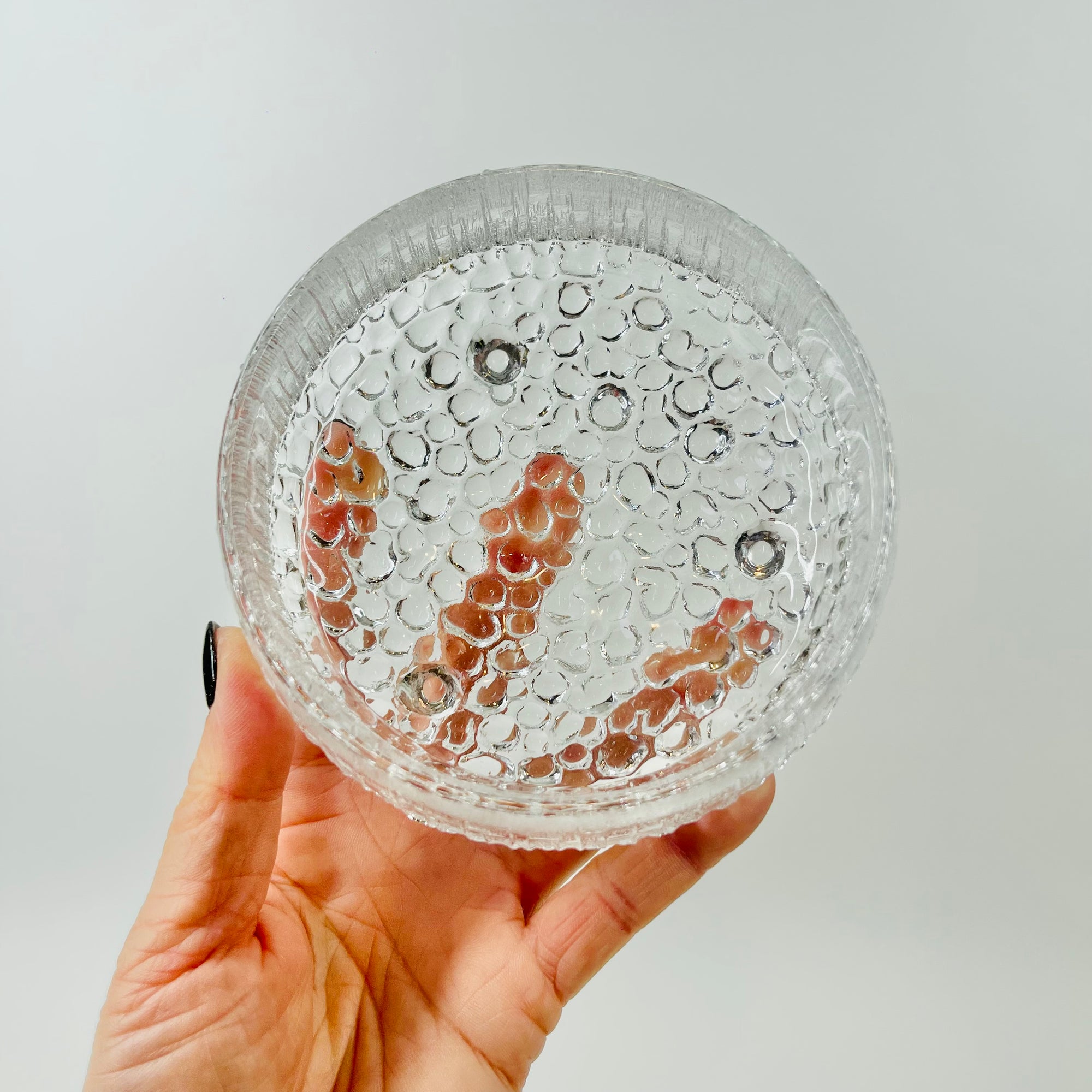 1970s IITTALA ULTIMA THULE ICE GLASS BOWL