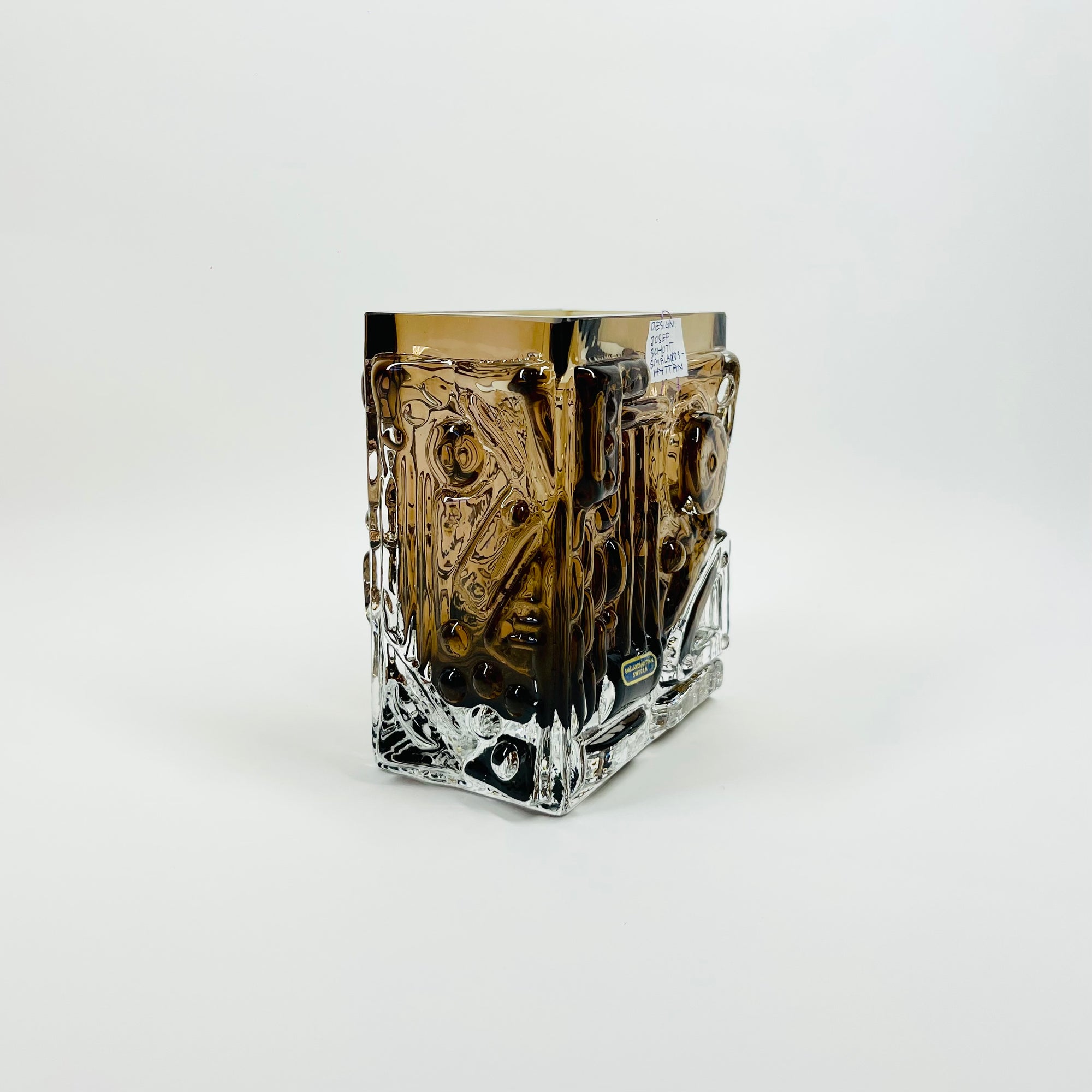 1950s BRUTALIST SOMMERSO GLASS VASE BY JOSEF SCHOTT