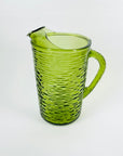 1970s ANCHOR HOCKING GREEN BARK GLASS TUMBLERS