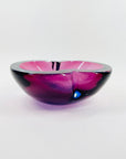 1960s PINK PURPLE COBALT BLUE SOMMERSO FACETED INFINITY GLASS BOWL