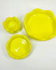 1960s SWEDISH YELLOW LEMON CASED GLASS BOWL BY INGEBORG LUNDIN FOR ORREFORS