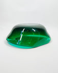 1950s ITALIAN MURANO EMERALD GREEN GLASS PINCHED BOWL