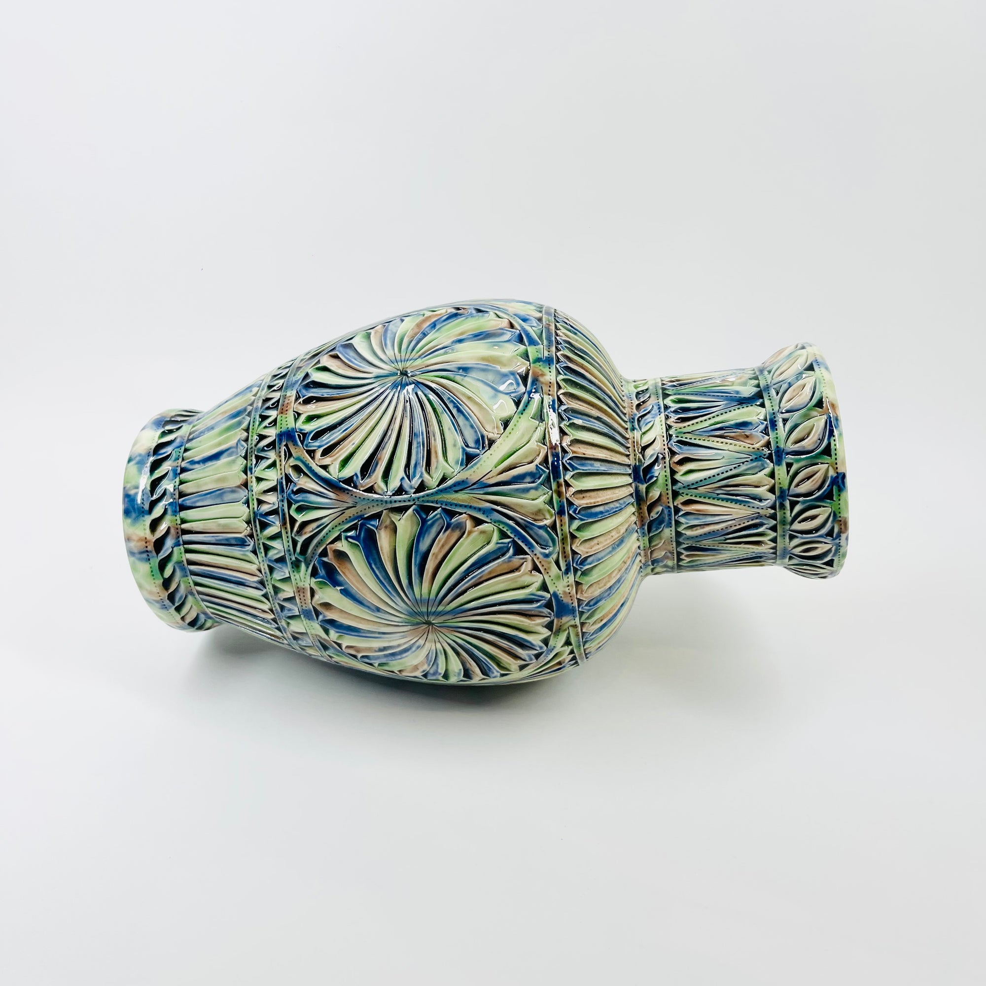 1990s F.VISSER TIE DYE PORCELAIN VASE