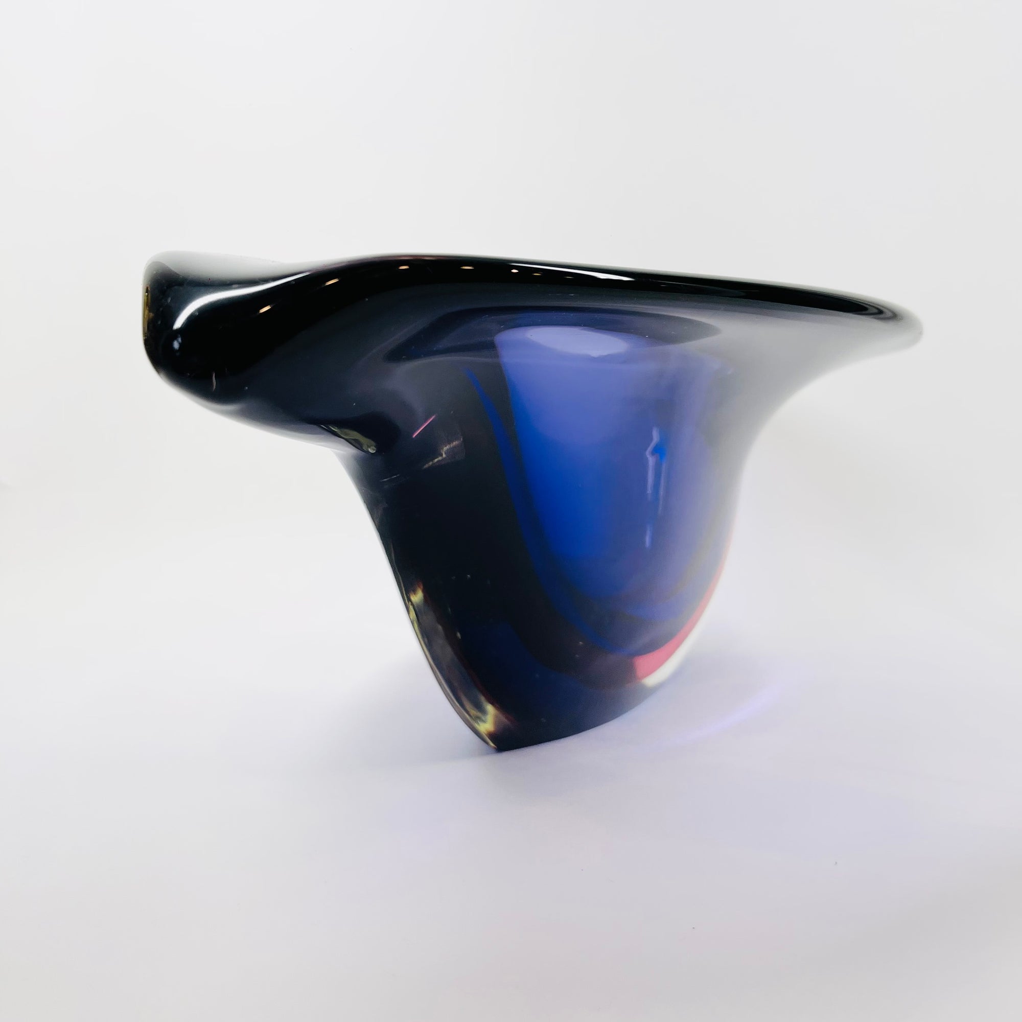 X-LARGE 1960s MURANO PURPLE PINK SOMMERSO GLASS BOWL