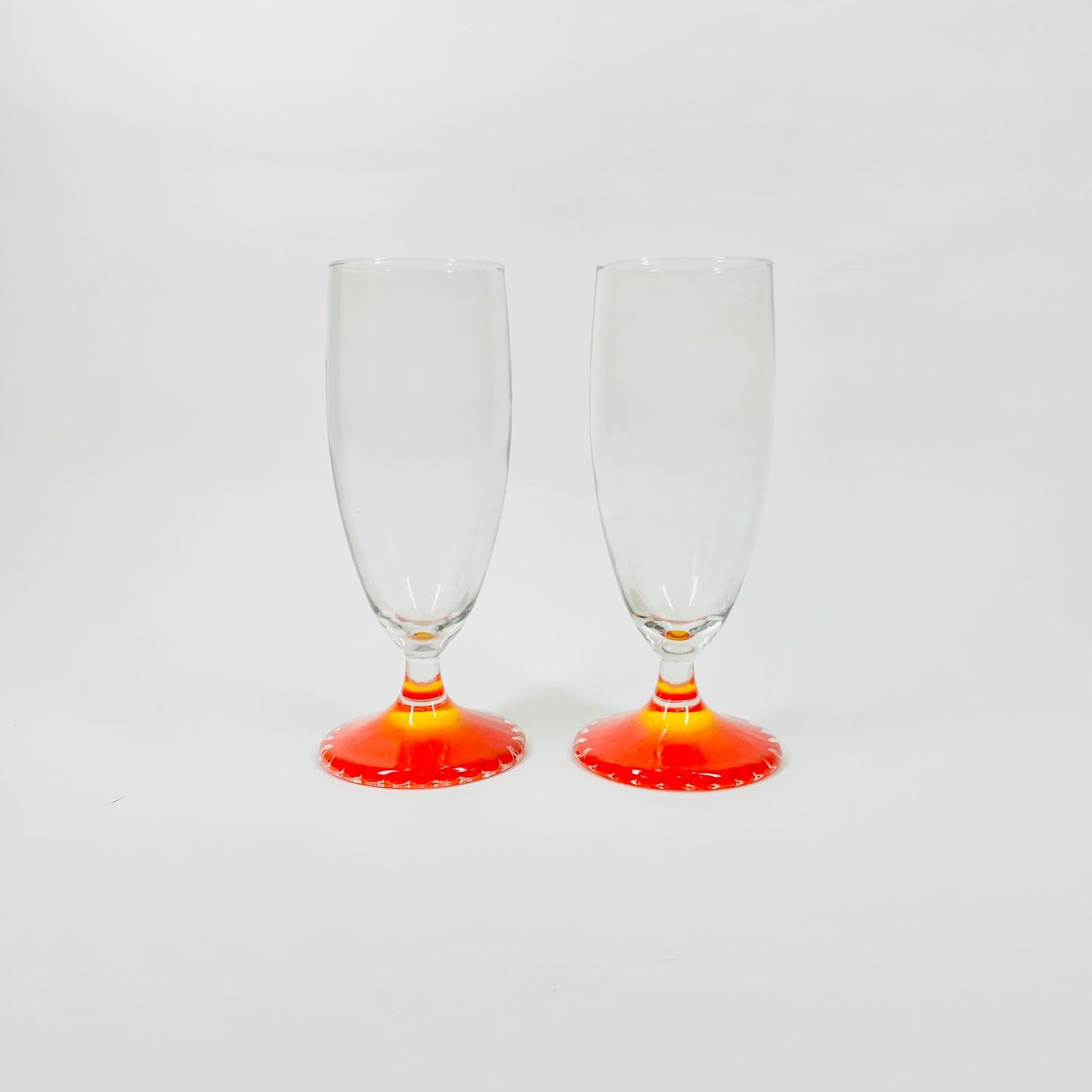 70s ORANGE SUNFLOWER BASE GLASSES