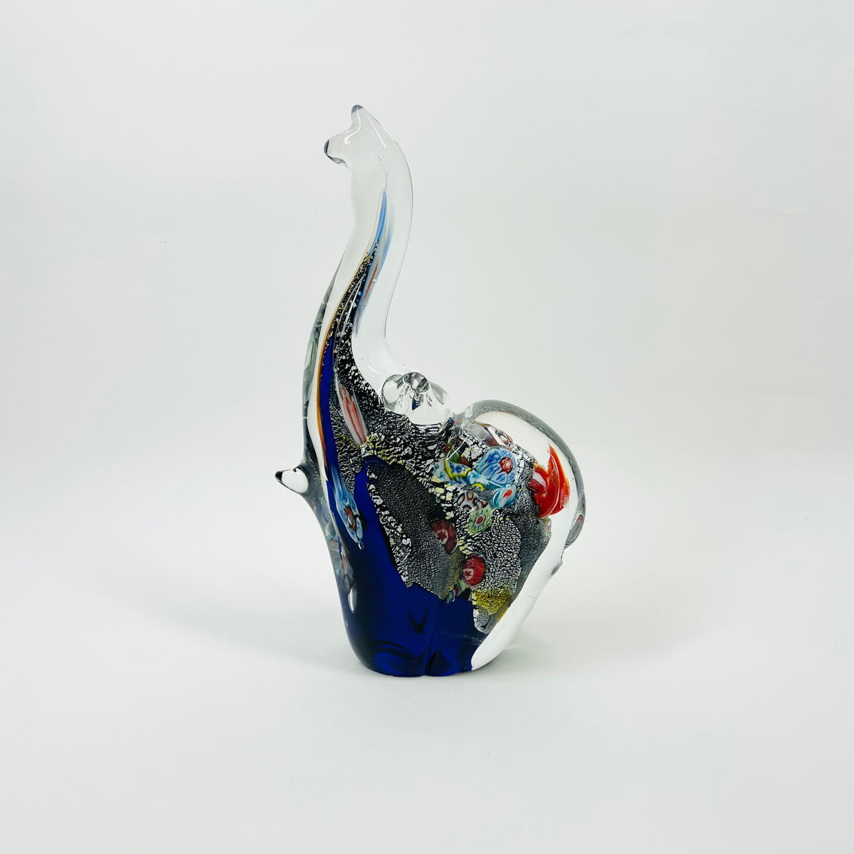 1980s MURANO MILLIFIORE ART GLASS ELEPHANT