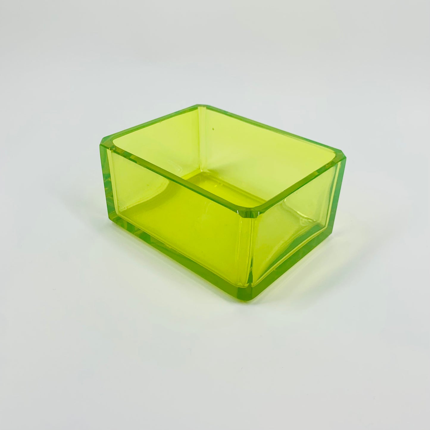 ART DECO URANIUM GLASS BOX