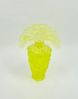 URANIUM GLASS BACCANTES PERFUME BOTTLE