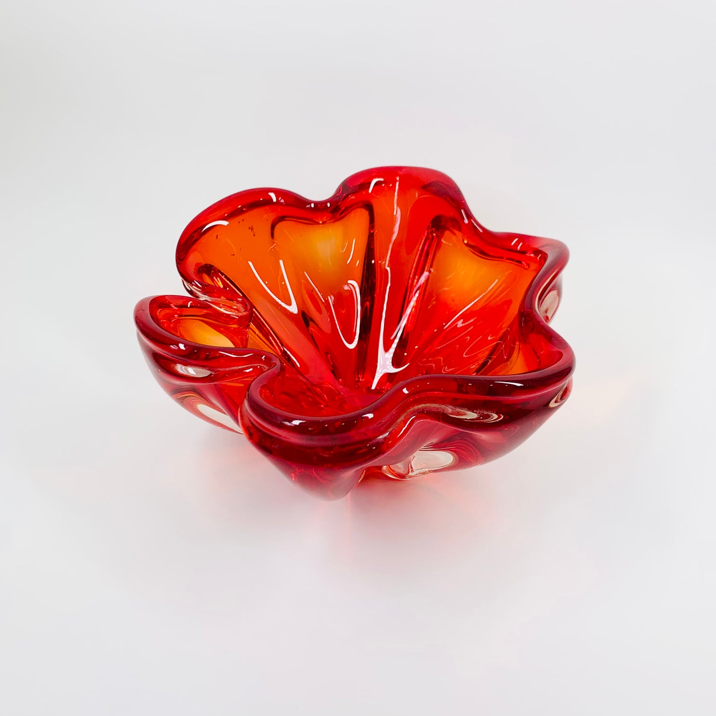 JAPANESE RED FLOWER BOWL