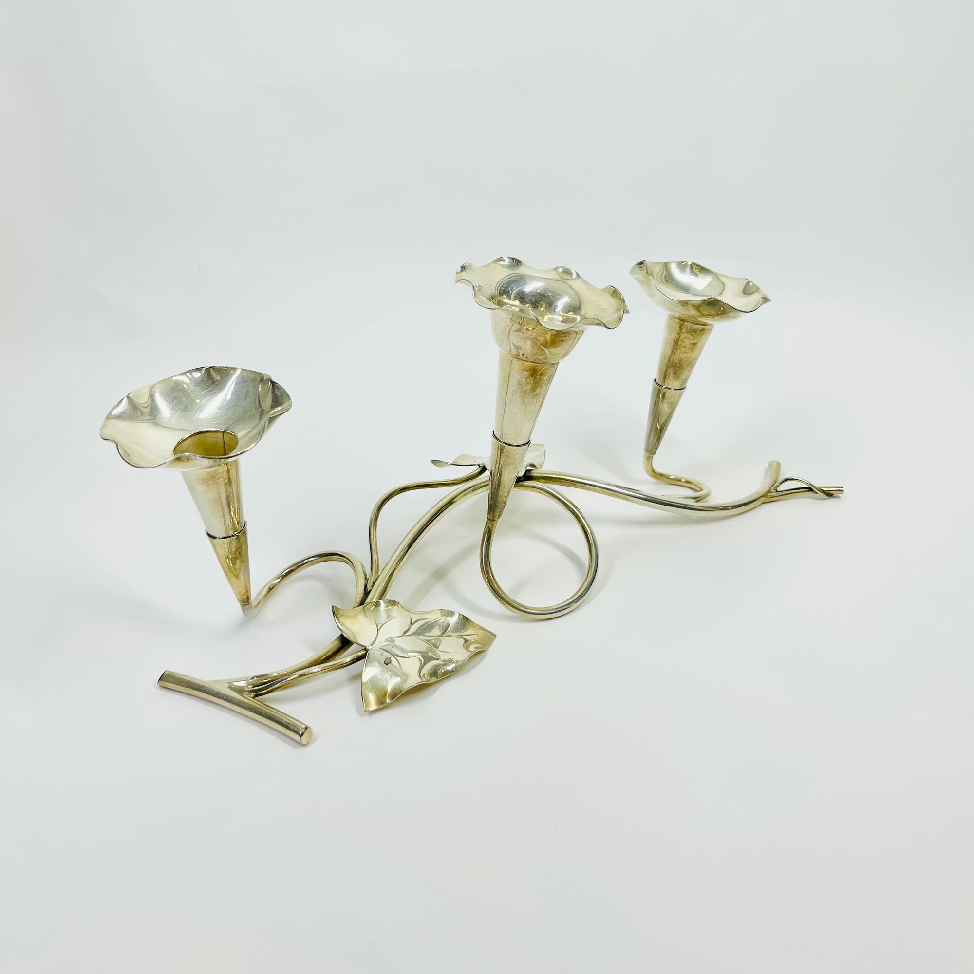 ANTIQUE ART NOUVEAU HARDY BROTHERS SILVER PLATED EPERGNE VASE/CANDLE HOLDER