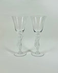 ANTIQUE ART DECO BAYEL BACCHANTE NUDE STEM LIQUEUR GLASSES