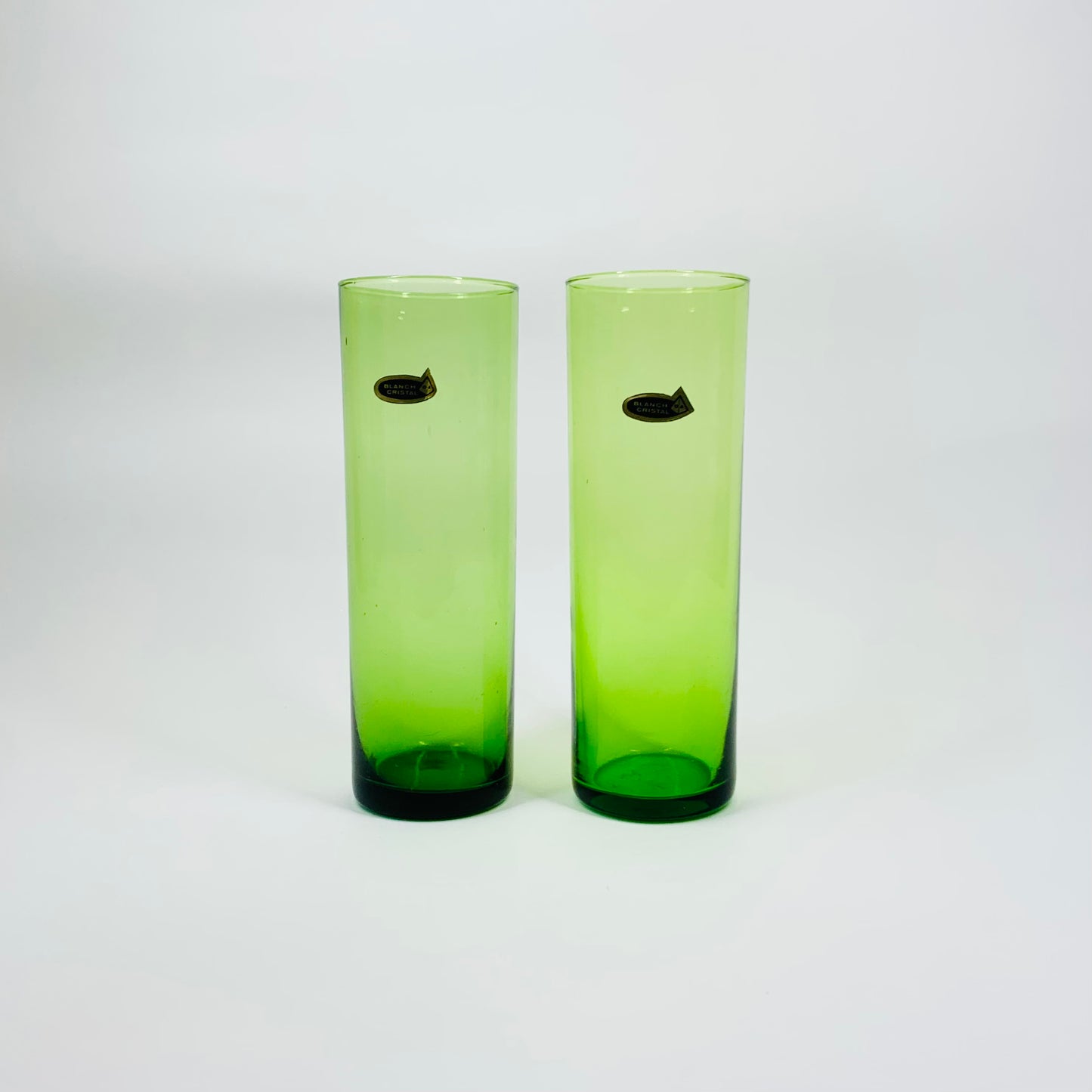 GREEN HIGHBALL GLASSES GLASS ET CETERA