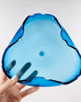 1960s MURANO BLUE GLASS PINCHED BOWL