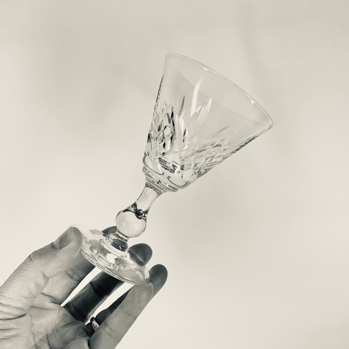 ANTIQUE WEBB CRYSTAL FOOTED LIQUEUR GLASSES