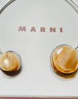 VINTAGE MARNI STAINLESS STEEL LEATHER RESIN CHOKER