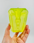 ART DECO URANIUM GLASS NUDE PIN DISH/ASHTRAY