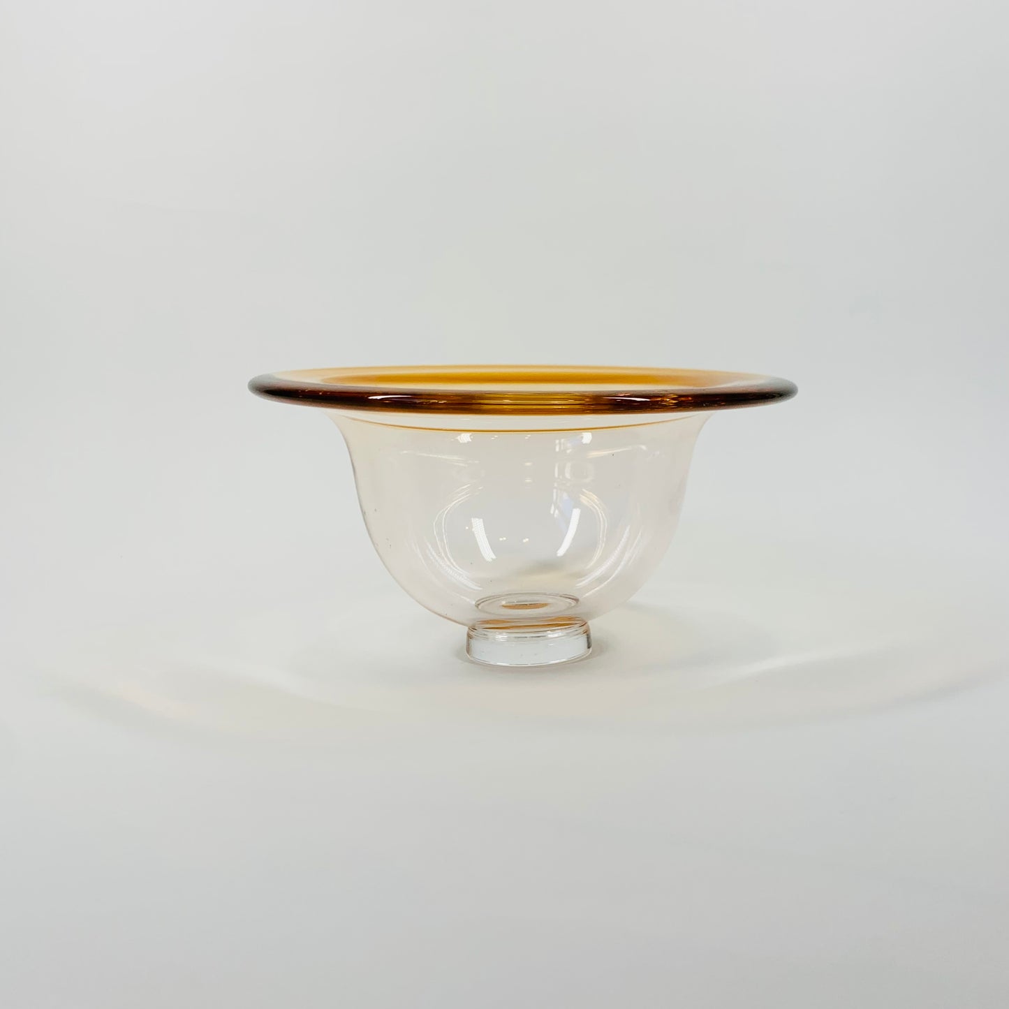 ORANGE RIM GLASS BOWL