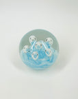 1980s BLUE CONTROLLED BUBBLE PAPERWEIGHT