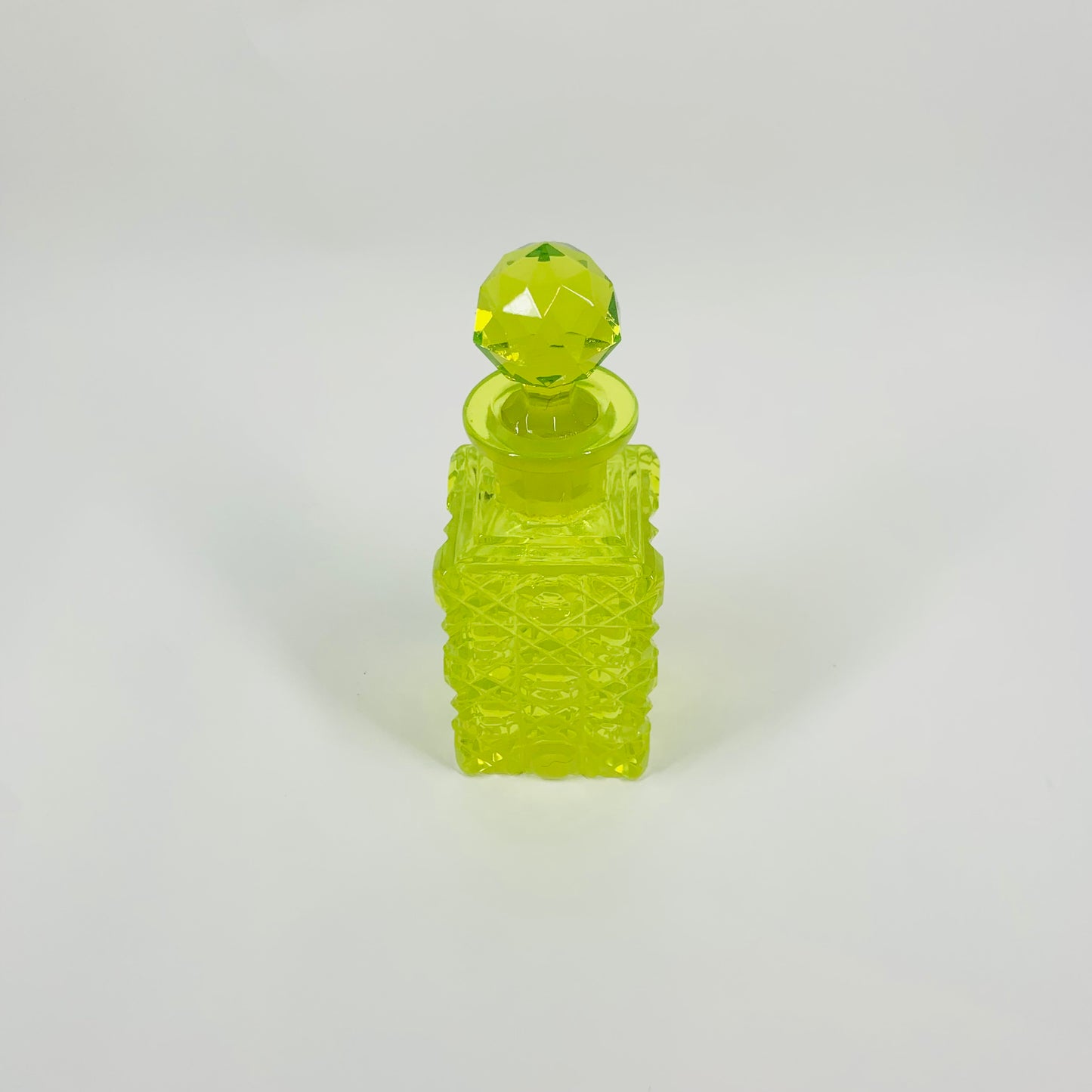 URANIUM GLASS PERFUME BOTTLE