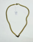 1970s BIJOUX GP MESH NECKLACE WITH CHEVRON PENDANT