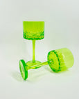 ART DECO URANIUM GLASS COUPE