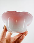 1970s JAPANESE CASED RED ORANGE GLASS ASHTRAY/BOWL