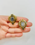 1950s CINER GOLD PLATED ESTRUCAN CLIP ON EARRINGS