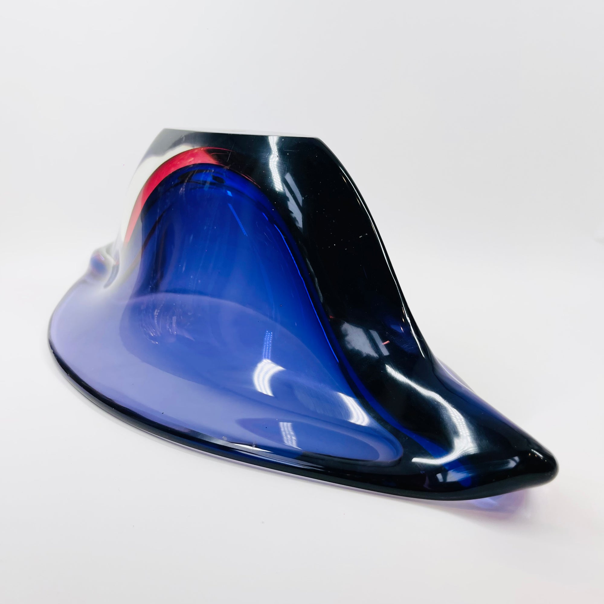 X-LARGE 1960s MURANO PURPLE PINK SOMMERSO GLASS BOWL