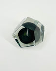 1960s DARK GREY SOMMERSO DIAMOND FACETED GLASS BOWL