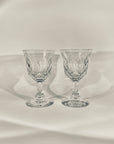 ANTIQUE CUT ENGLISH CRYSTAL WINE GLASSES