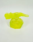 URANIUM GLASS PERFUME BOTTLE WITH NUDE STOPPER