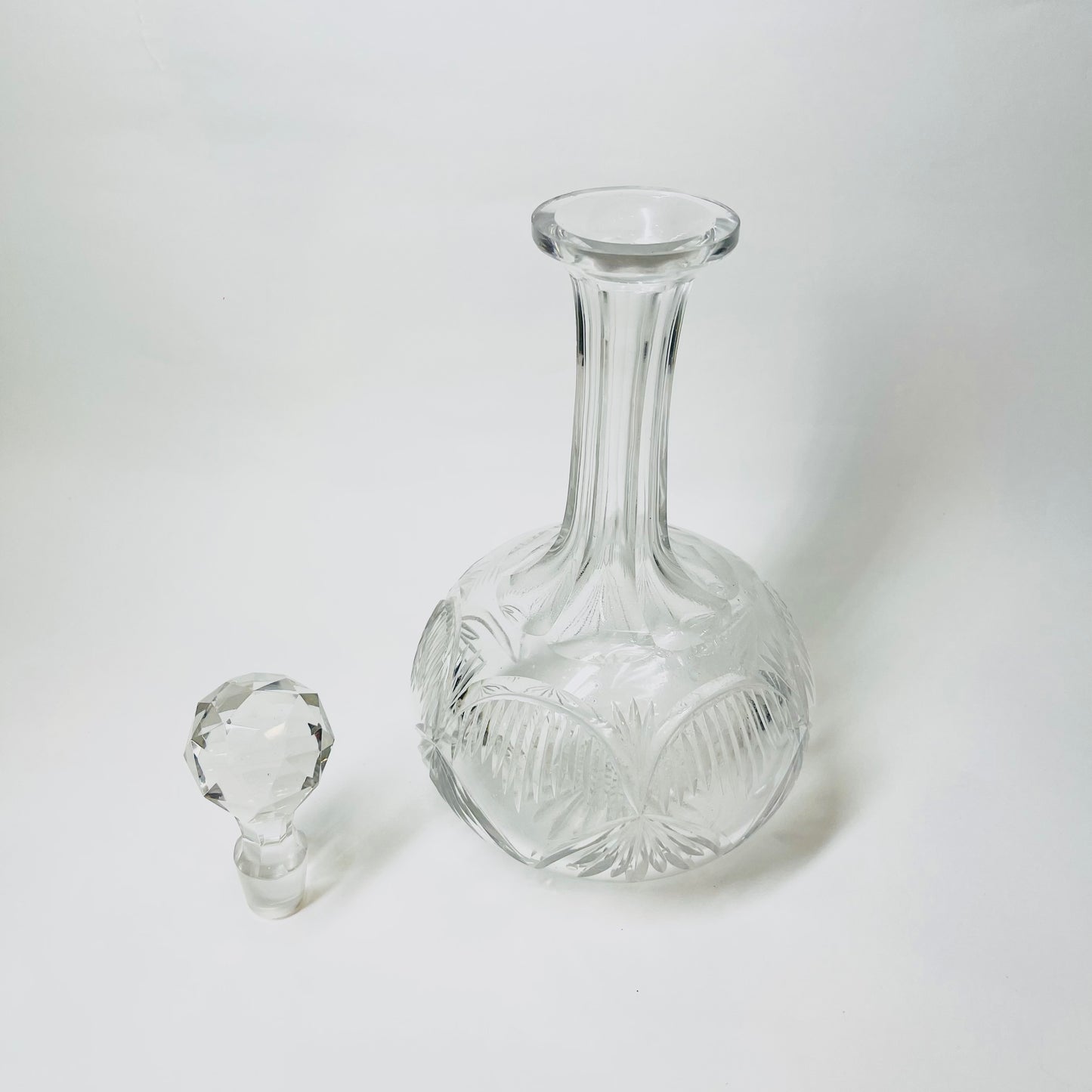 ART DECO CUT CRYSTAL MINI DECANTER