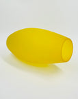 1970s YELLOW SATIN GLASS VASE