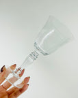 1940s ETCHED CRYSTAL WINE/COCKTAIL GLASSES