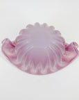 1950s PINK MURANO OPALINE GLASS CLAM SHELL BOWL
